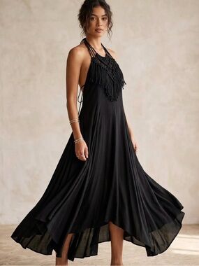 DONALE- St Barth black maxi Dress